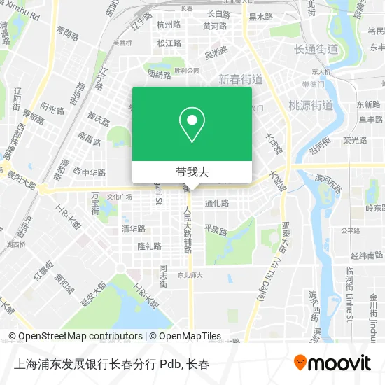 上海浦东发展银行长春分行 Pdb地图