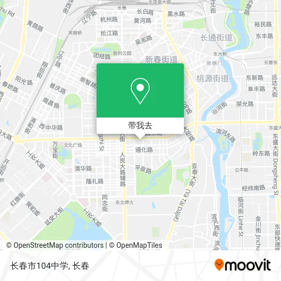 长春市104中学地图