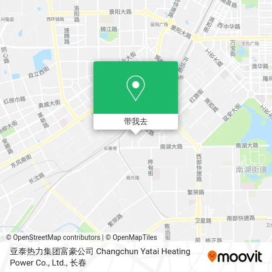 亚泰热力集团富豪公司 Changchun Yatai Heating Power Co., Ltd.地图
