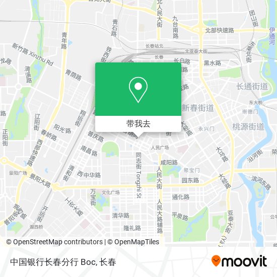 中国银行长春分行 Boc地图