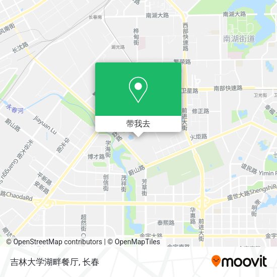 吉林大学湖畔餐厅地图
