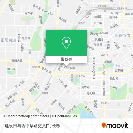 建设街与西中华路交叉口地图