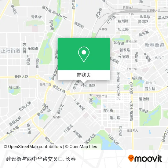 建设街与西中华路交叉口地图