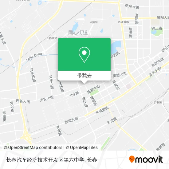 长春汽车经济技术开发区第六中学地图