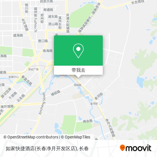 如家快捷酒店(长春净月开发区店)地图