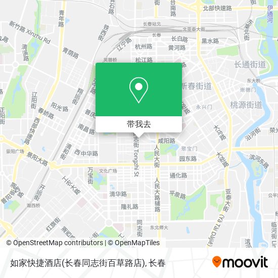 如家快捷酒店(长春同志街百草路店)地图