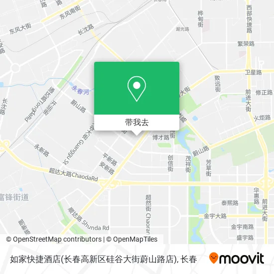 如家快捷酒店(长春高新区硅谷大街蔚山路店)地图