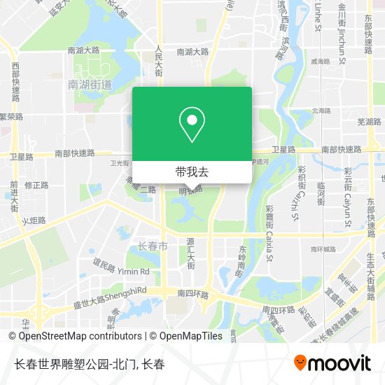 长春世界雕塑公园-北门地图