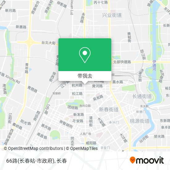 66路(长春站-市政府)地图