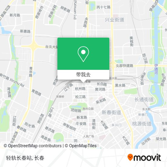 轻轨长春站地图