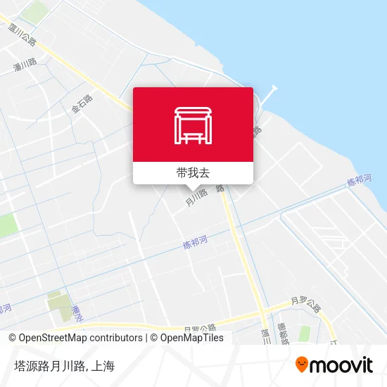 塔源路月川路地图