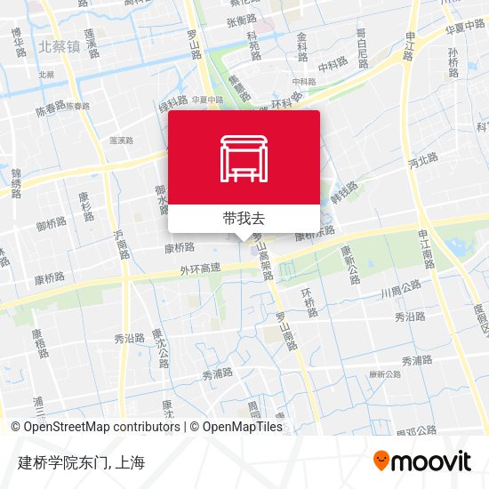 建桥学院东门地图