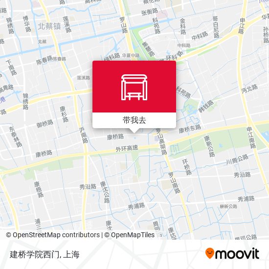 建桥学院西门地图