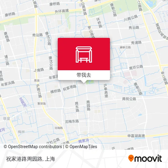祝家港路周园路地图
