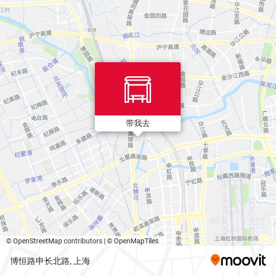 博恒路申长北路地图
