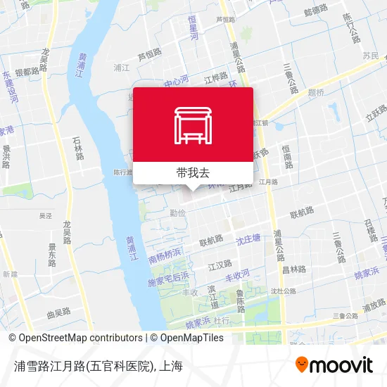 浦雪路江月路(五官科医院)地图