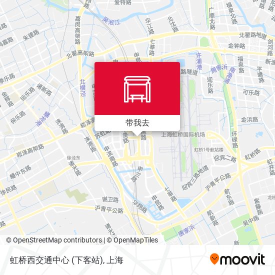 虹桥西交通中心 (下客站)地图