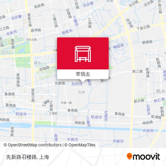 先新路召楼路地图
