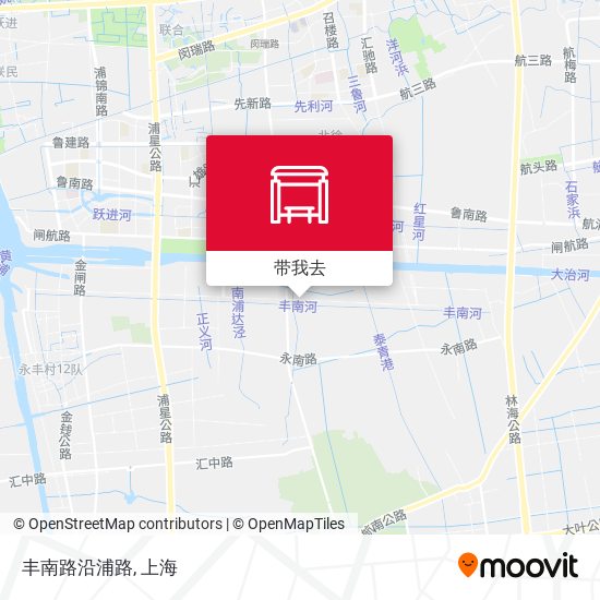 丰南路沿浦路地图