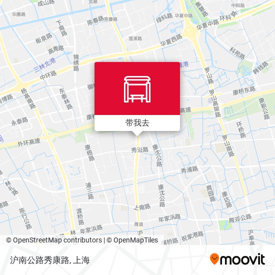 沪南公路秀康路地图