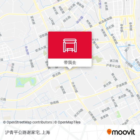 沪青平公路谢家宅地图