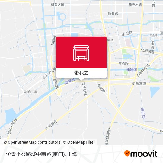 沪青平公路城中南路(南门)地图