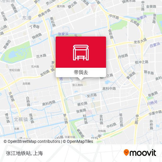 张江地铁站地图