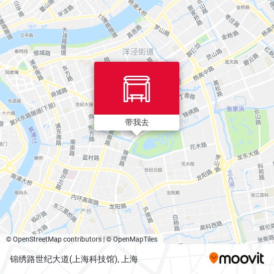 锦绣路世纪大道(上海科技馆)地图