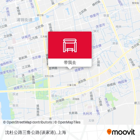 沈杜公路三鲁公路(谈家港)地图