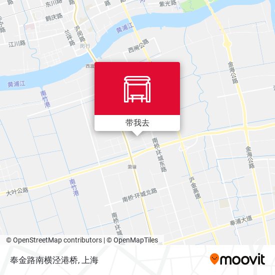 奉金路南横泾港桥地图