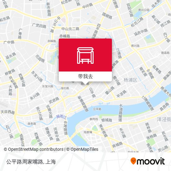 公平路周家嘴路地图