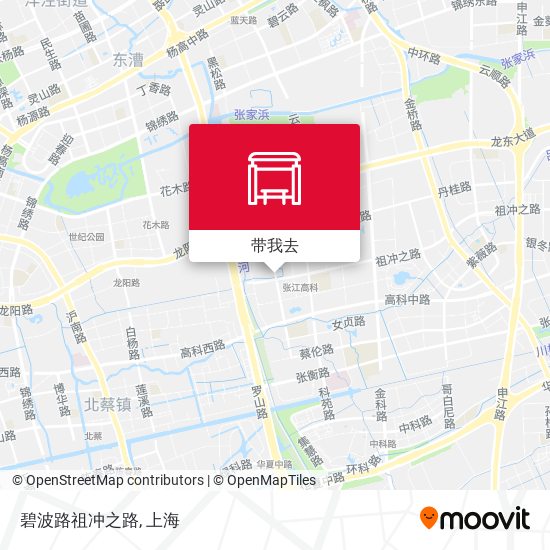 碧波路祖冲之路地图