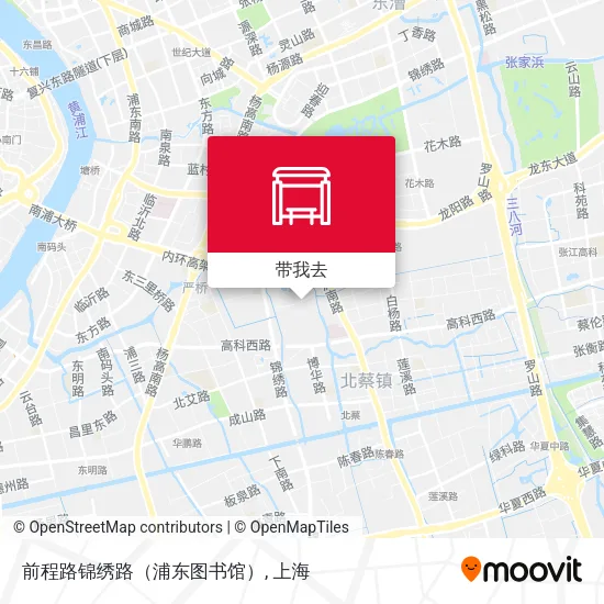 前程路锦绣路（浦东图书馆）地图
