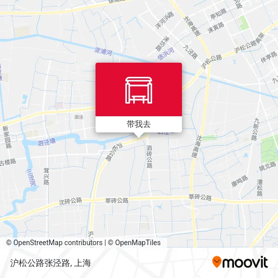 沪松公路张泾路地图
