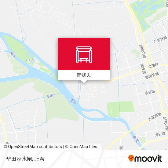 华田泾水闸地图