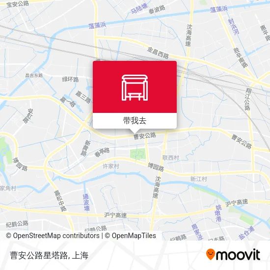 曹安公路星塔路地图