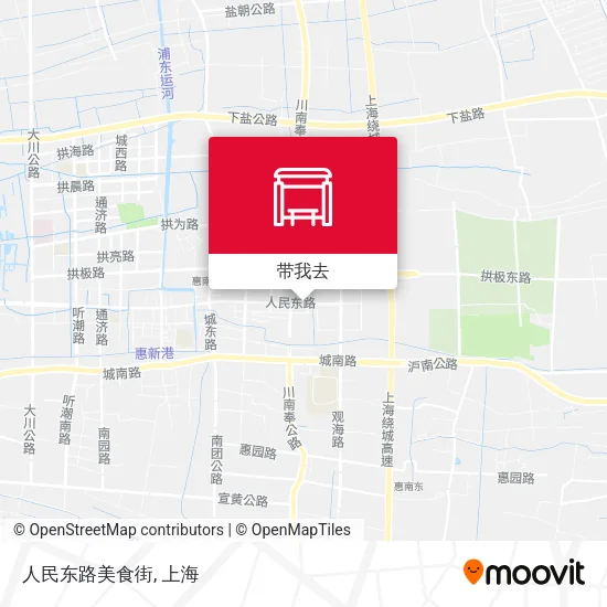 人民东路美食街地图