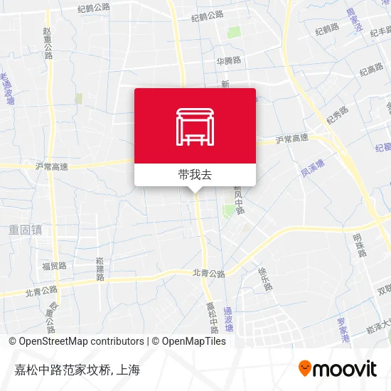 嘉松中路范家坟桥地图