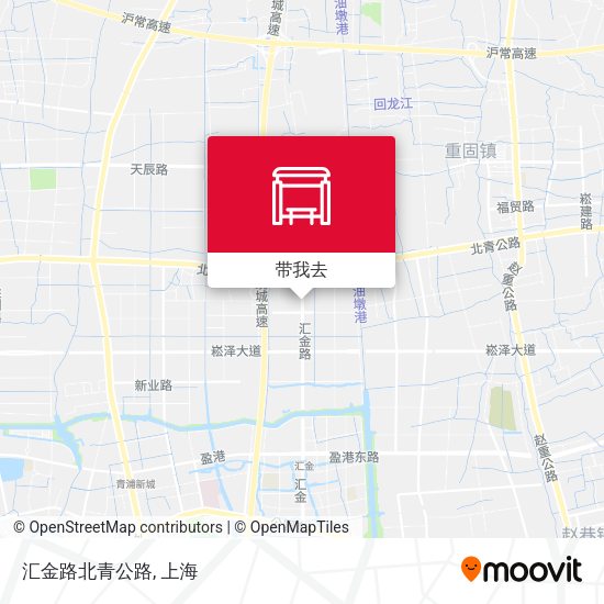 汇金路北青公路地图