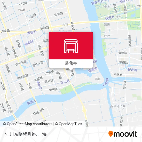 江川东路紫月路地图