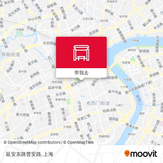 延安东路普安路地图