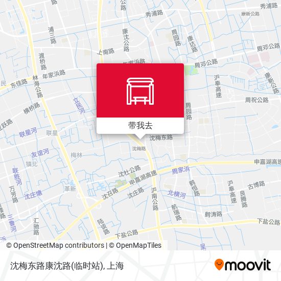 沈梅东路康沈路(临时站)地图