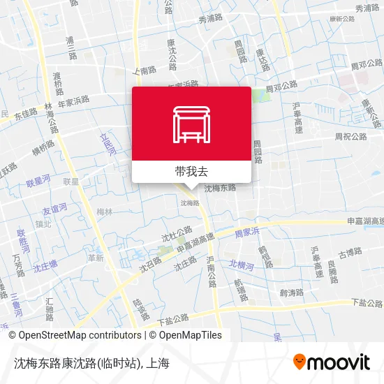 沈梅东路康沈路(临时站)地图
