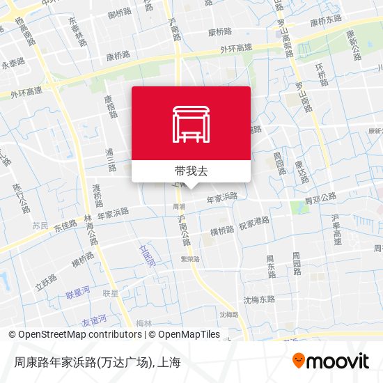 周康路年家浜路(万达广场)地图