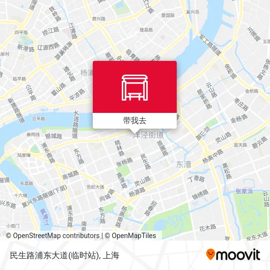 民生路浦东大道(临时站)地图