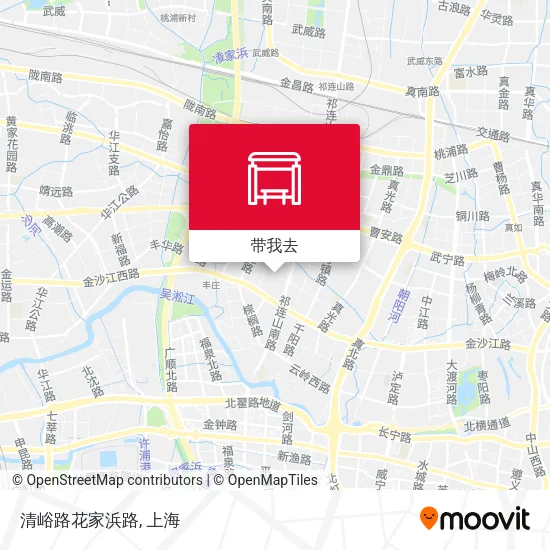 清峪路花家浜路地图