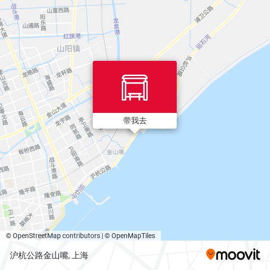 沪杭公路金山嘴地图