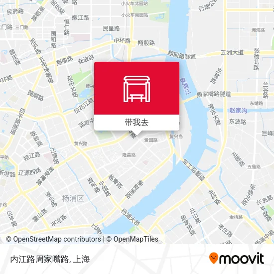 内江路周家嘴路地图