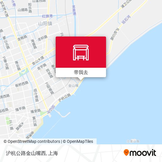 沪杭公路金山嘴西地图