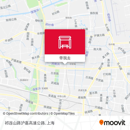 祁连山路沪嘉高速公路地图